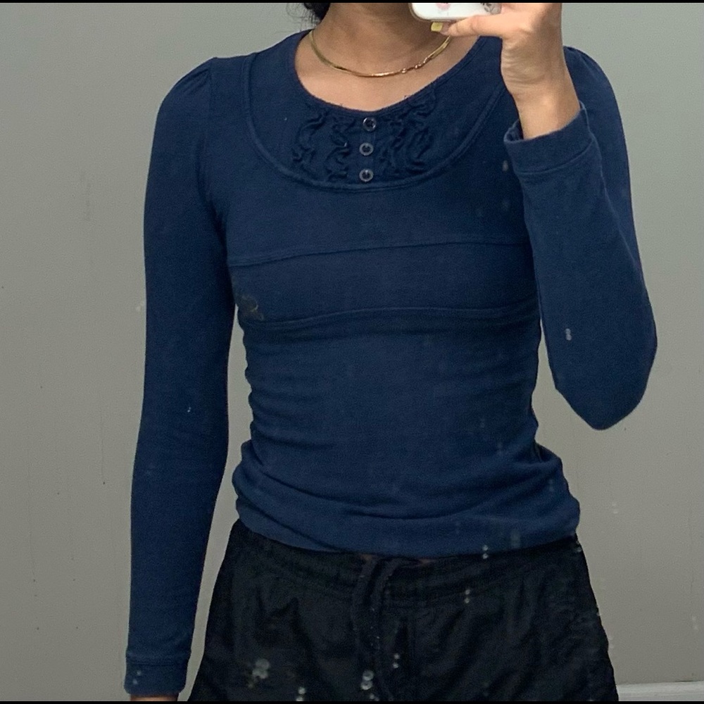 Dark Blue Long Sleeve Shirt